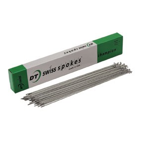 DT Swiss Champion 2.0mm J-Bend Silver Stainless Steel Bicycle Spokes (Box of