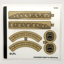 LEGO STICKER SHEET 75326 Boba Fett's Throne Room Stickers Decals Star Wars