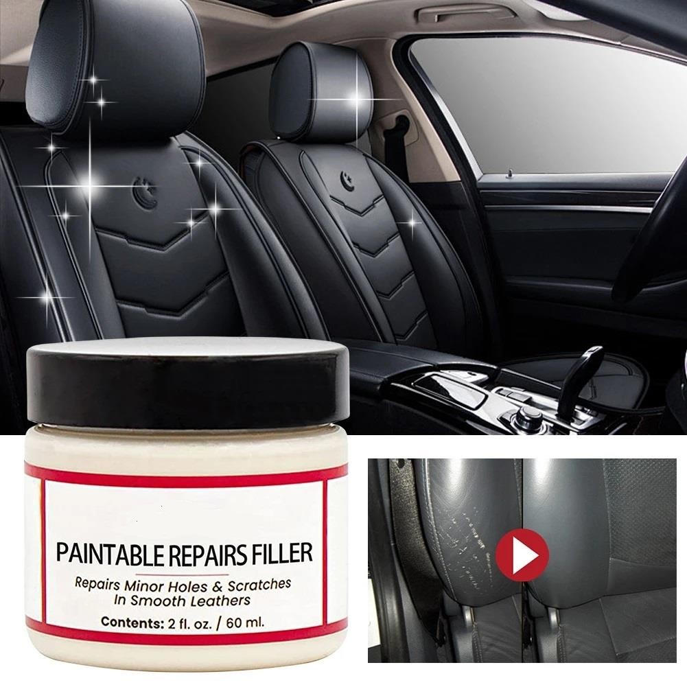 Car Leather Seat Repair Filler Holes Cig Burns Scuffs Scratches Splits Cracking