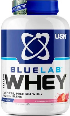 USN BlueLab Whey Protein, 2000 g Dose, Strawberry