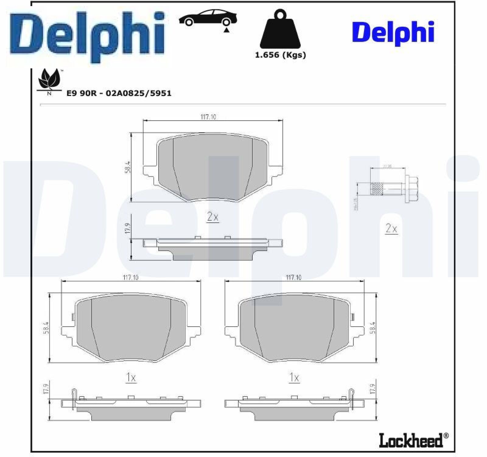 Für DELPHI HAMULCE LP3940 BRAKE PADS REAR - Bild 4