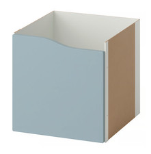 Inserto IKEA KALLAX con anta, a forma di onda grigio chiaro blu 33x33 cm NUOVO