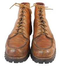 Vintage 1960s Red Wing Irish Setter Brown Leather Plain Toe Boots Size 11 C