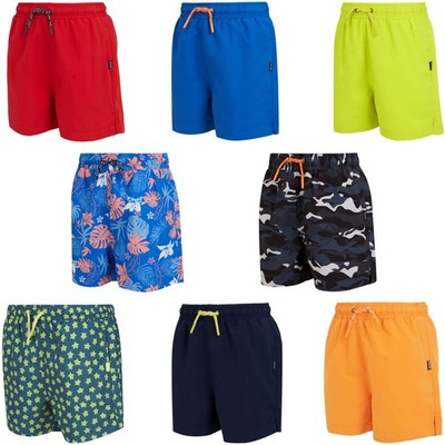 Regatta Kids Boys Skander III Elasticated Swim Swimming Shorts