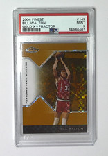 2004-05 Topps Finest Bill Walton #143 GOLD X-FRACTOR /5 PSA 9 POP 1 None Higher