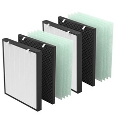 Air400 Filter for Bissell Air400, 2 True HEPA and 2 Carbon Filter with 8 Pre-...