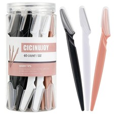 Eyebrow Razor 40pcs Facial Hair Remover Dermaplaning Shaver Steel Blades Kit