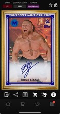 DIGITAL TOPPS WWE SLAM Brock Lesnar SUPER RARE ULTRAMARINE GALLERY GRAPHS Read
