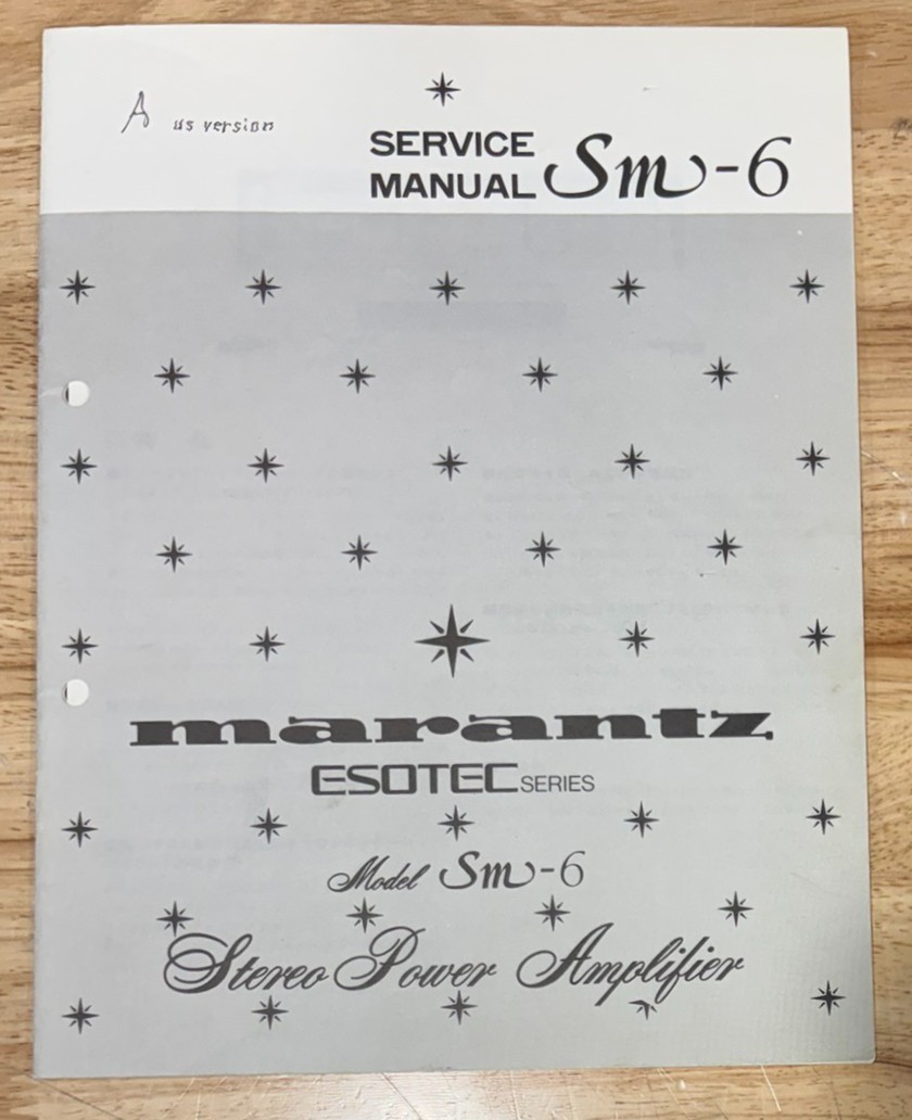 Marantz SM-6 Service Manual  - NOT A COPY