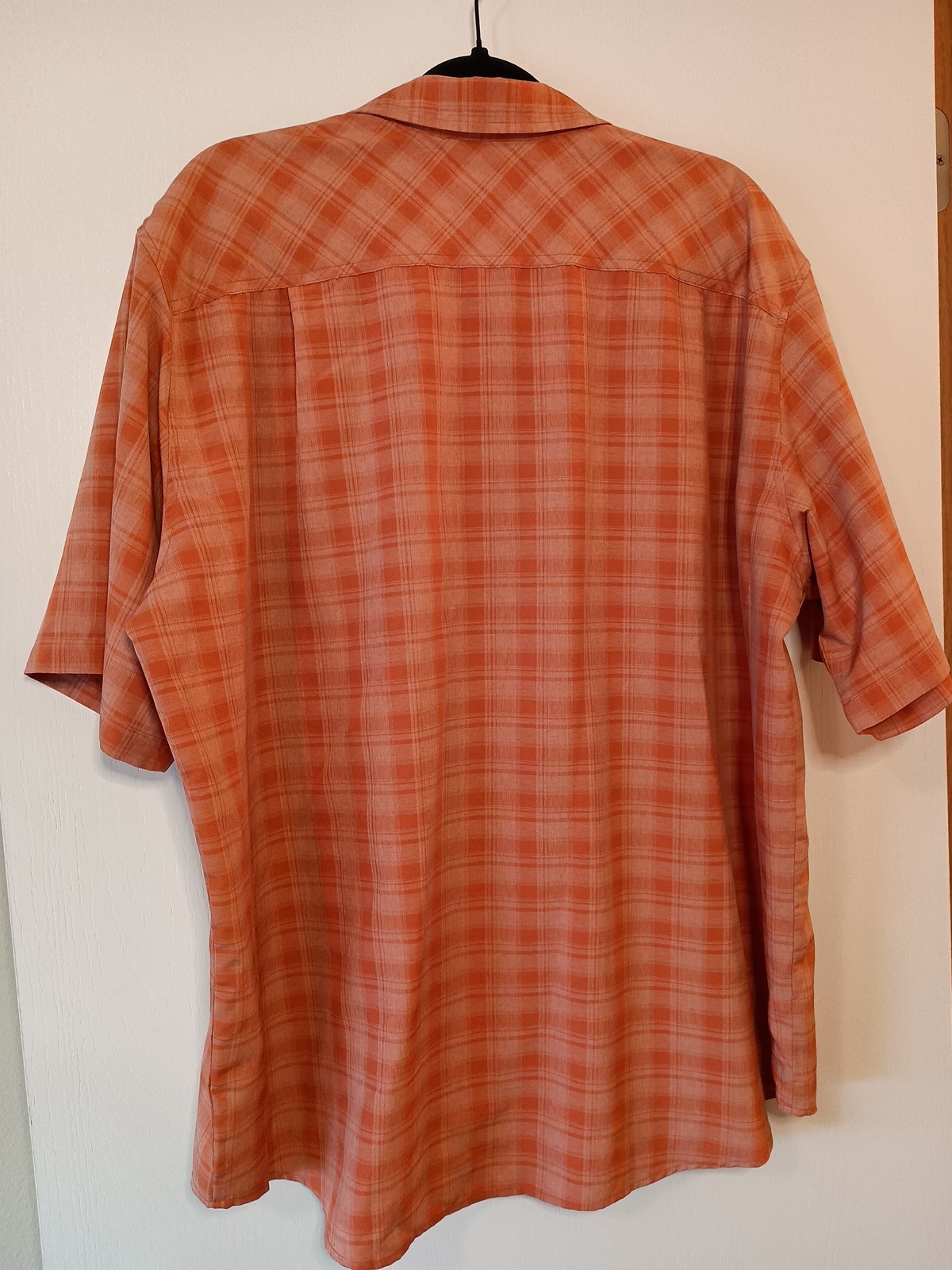 ORVIS Button Down Collared Short Sleeve Orange Ch… - image 5