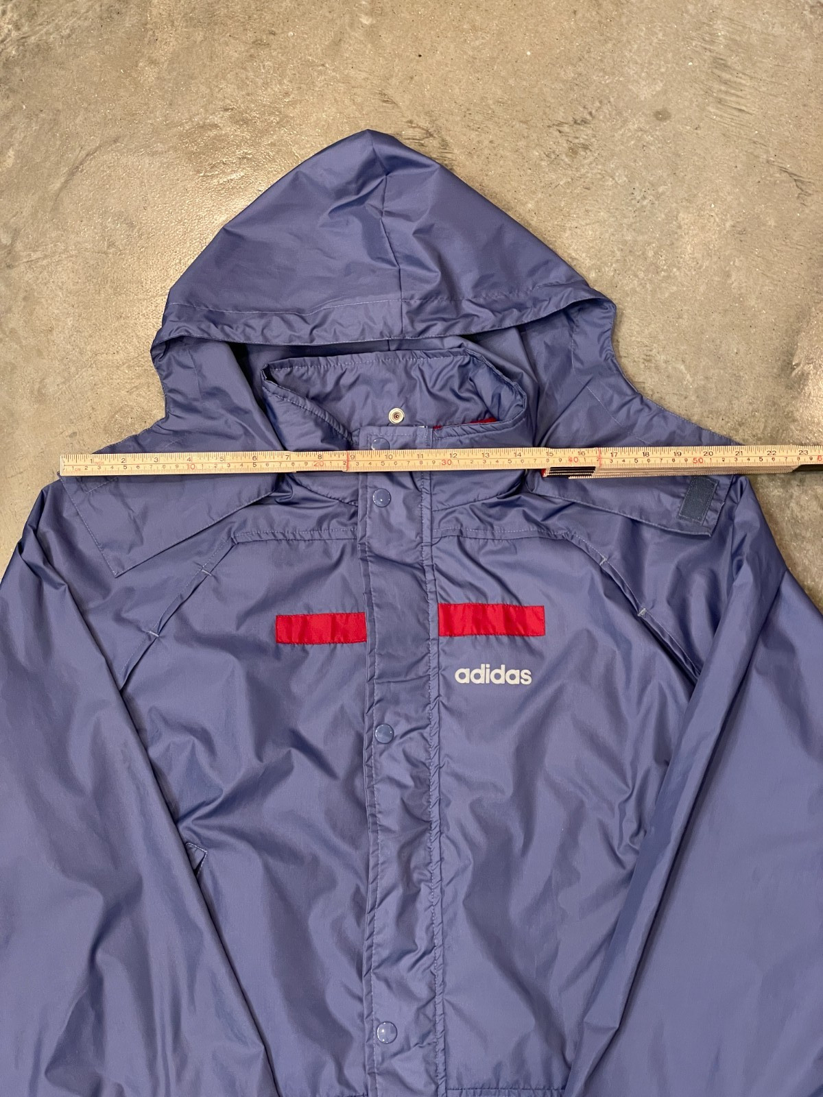 Vintage Rare 90s Adidas Trefoil Bold Spellout Windbreaker Mens L Packable Purple thumbnail 9