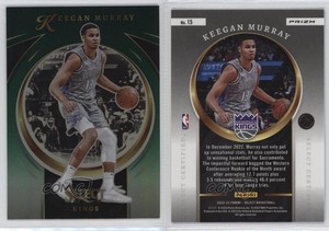 2022-23 Panini Select Select Certified Green Prizm Keegan Murray #15 Rookie RC