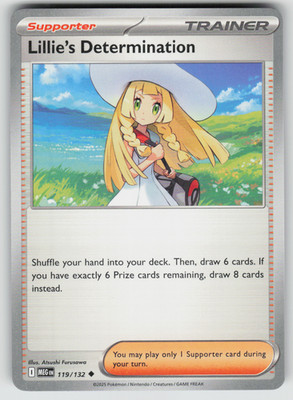 Lillie's Determination Uncommon ME01: Mega Evolution 119/132 NM