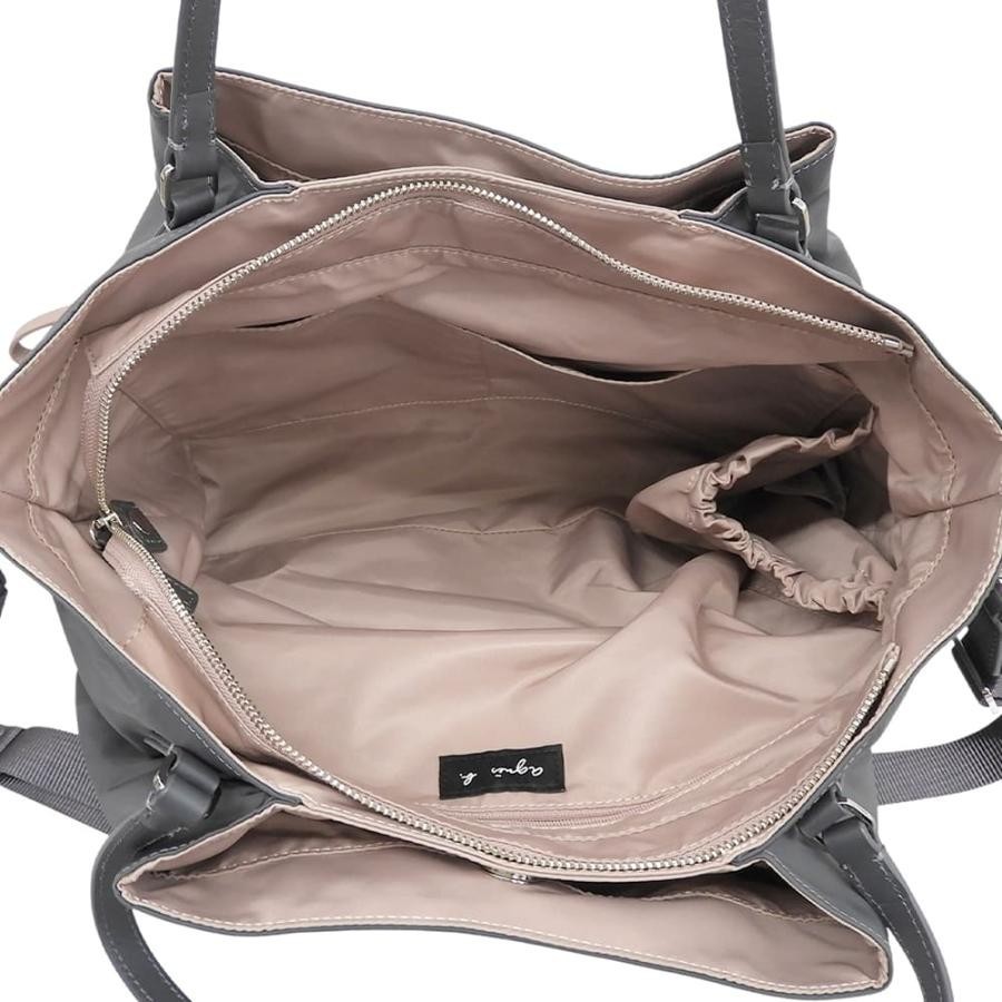 agnes b 2WAY Tote Bag Nylon Gray Women's Bag OAS1401 (Ages 14+) image 5
