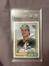 Topps 2022 Archives Jose Canseco 1992 MLB Debut Auto TAG 10 #72DB-JC