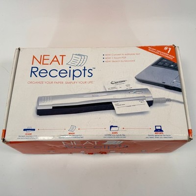 Neat NeatReceipts Portable Mobile Scanner Digital Filing System NEW NOS