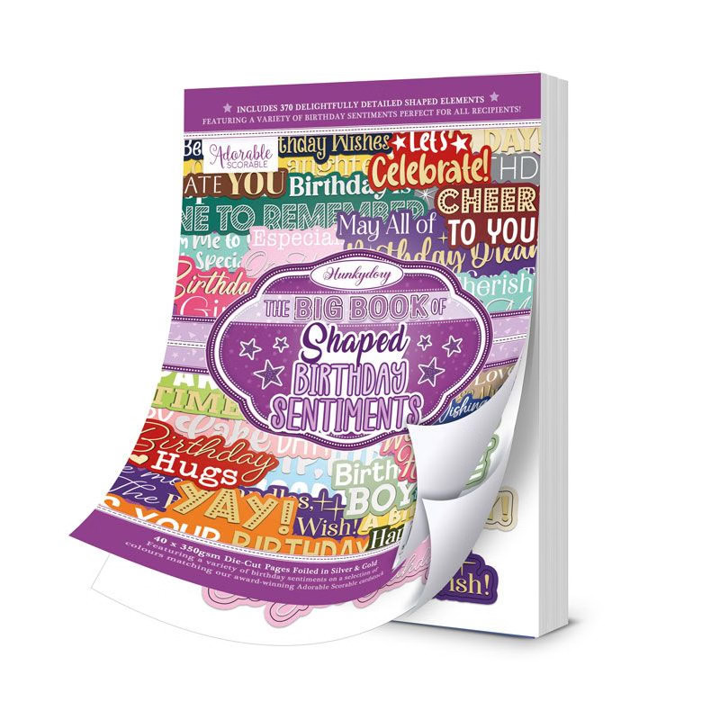 Hunkydory - The Big Book of Shaped Birthday Sentiments - 370 Sentiments - EBK170