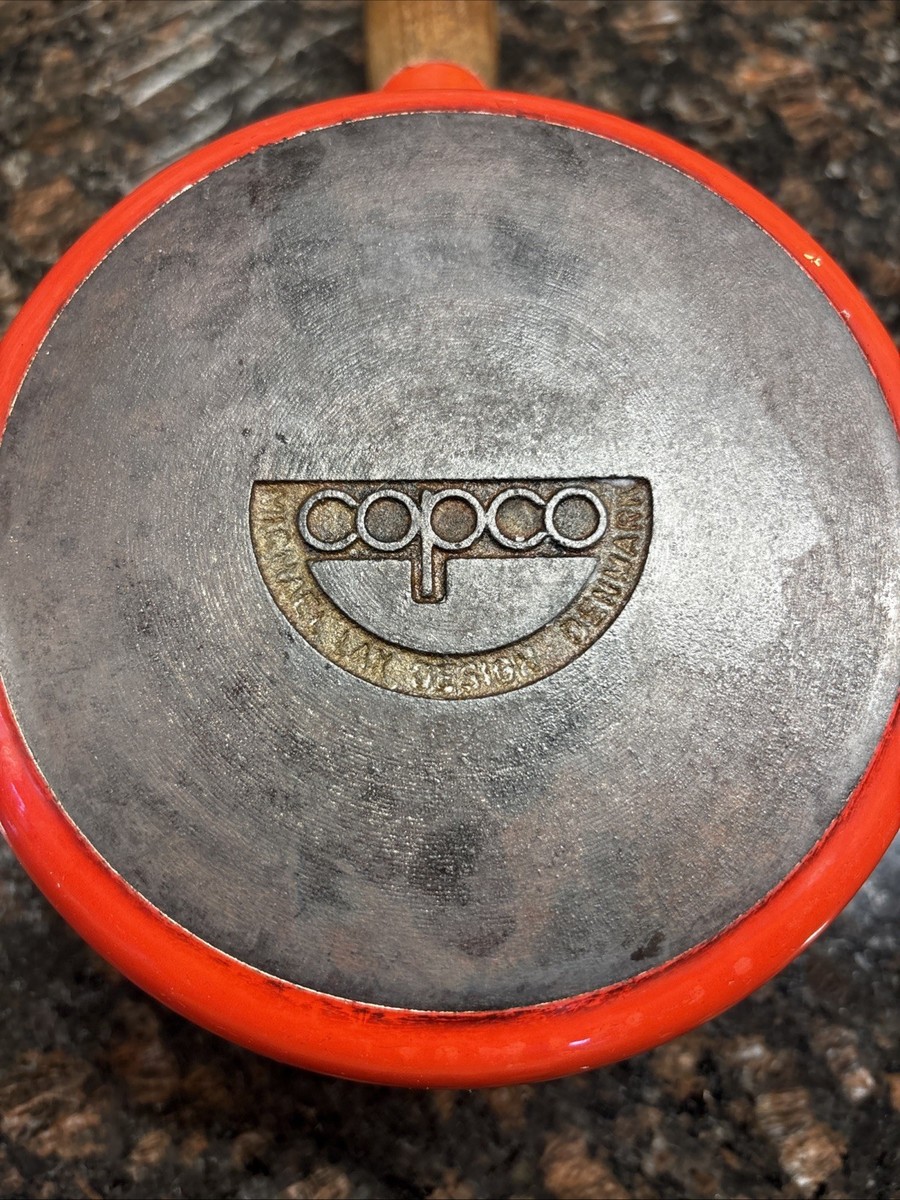 赤色 両手鍋　Copco デンマーク製　アンティーク Vintage Red COPCO Denmark Danish Enameled Cast Iron Pot | eBay