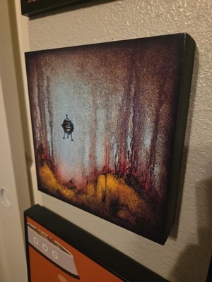   Original Mark S. Brunner    Signed, Wood Panel, 7''x7'', Comic Con