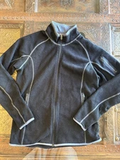 KUHL Sweater Mens Medium Black Alfpaca Fleece Full Zip