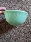 Fire King Vintage Jadeite Green Swiirl Patterned Mixing Bowl 8 Inches Diameter