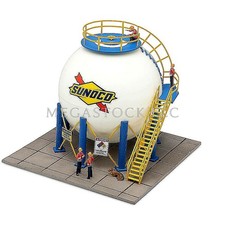 O Scale Sunoco Spherical Tank Fuel Terminal Railroad Industrial Scene