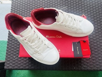 Massimo Dutti White Leather Trainers Sneakers   Limited Edition 8.5 US