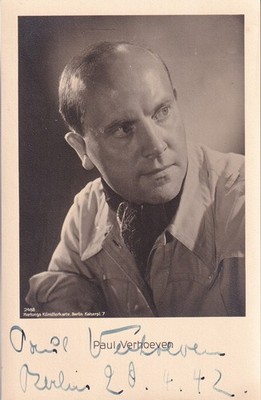 Paul Verhoeven - dt. Regisseur - Hartung Karte Nr. 2488 - orig. signiert ''1942''