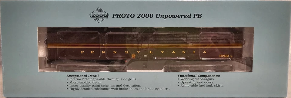 Life Like HO Proto 2000 Pennsylvania Railroad PB #5752B Unpwrd Locomotive 21686 - Image 2 of 4