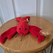 Ty Beanie Babies Pinchers the Lobster Red Plush Toy 1993 Vintage With Tags