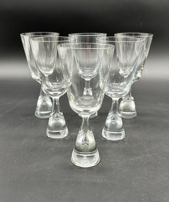 Holmegaard Bent Severin Princess Teardrop 6-3/8'' Wine Water Glasses ~ Set of 6
