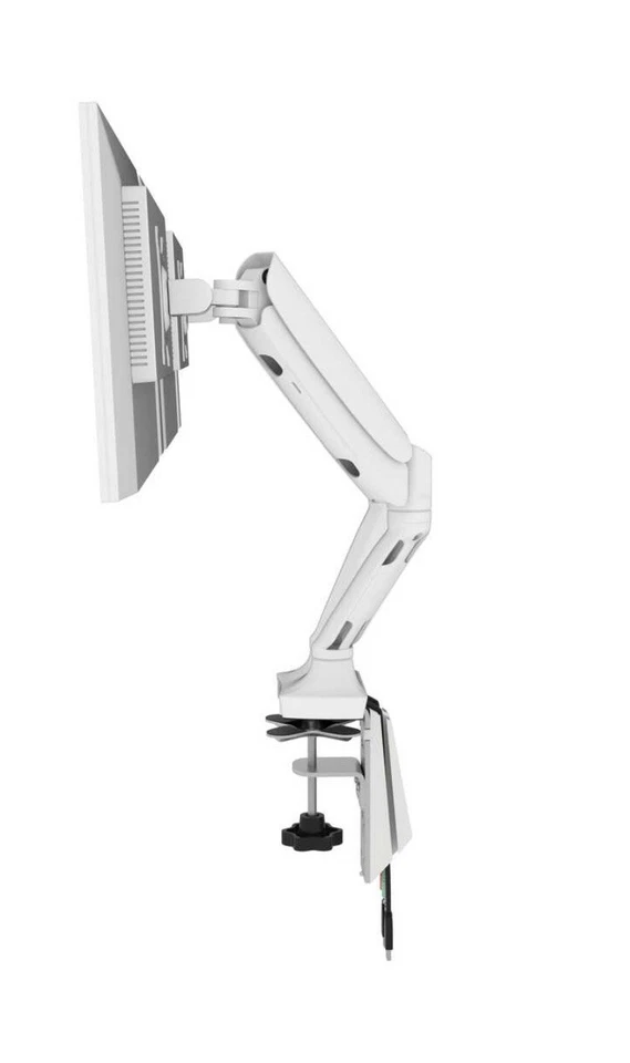 Bestar Universel Dual Monitor Arm with Pistons - White - AK-MA01D-17 NIB - Image 2 of 4