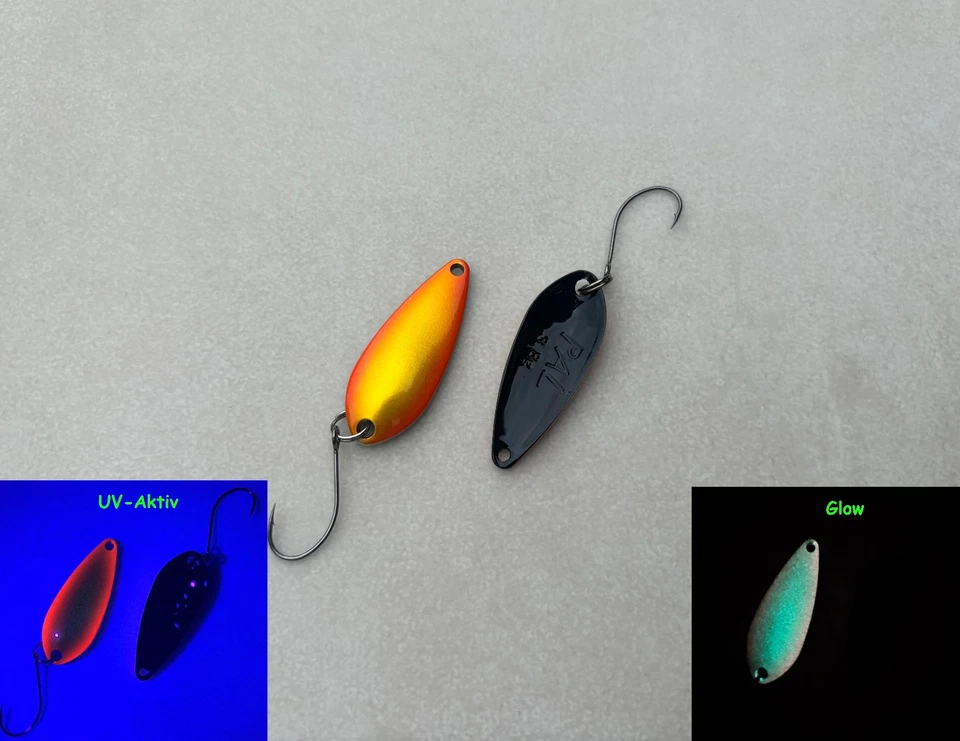 Forest Pal 1,6g 2,5g 3,8g Trout Spoon Forellenblinker 25 Farben - Bild 3 von 4