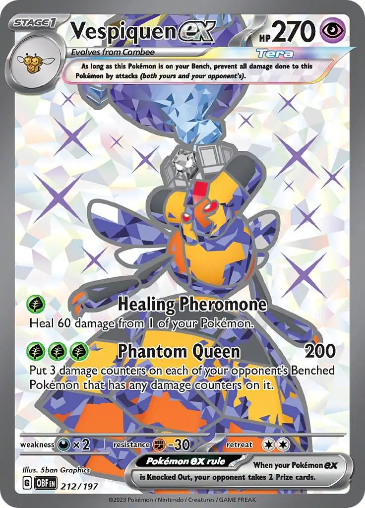Vespiquen ex - Pokemon Obsidian Flames #212 NM