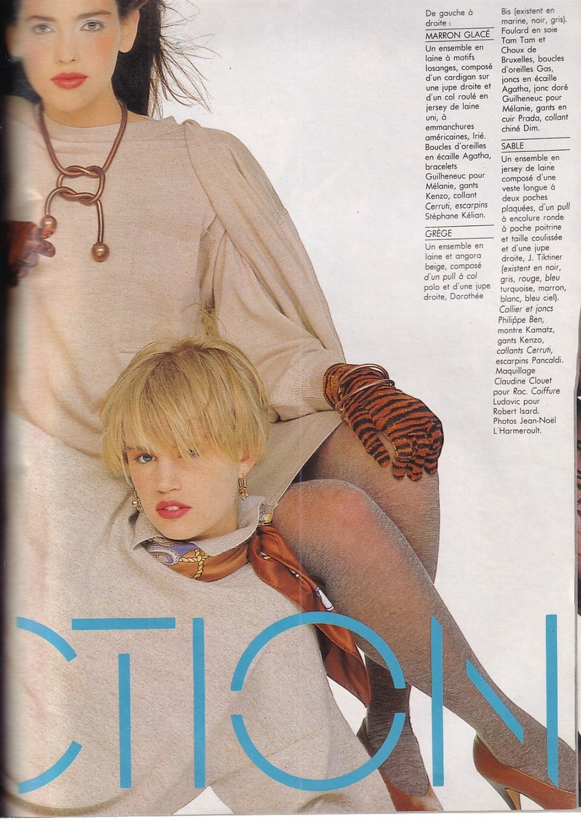 MADAME FIGARO SEPTEMBER 1986 STEPHANIE SEYMOUR ROBERTA CHIRKO