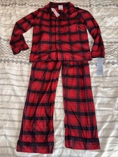 Wondershop Kids Red Buffalo Plaid Pajama Set Flannel KIDS SIZE 8 NWT