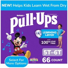 Pull-Ups Boys Potty Training Pants 5T-6T 66 Count Learning Designs
