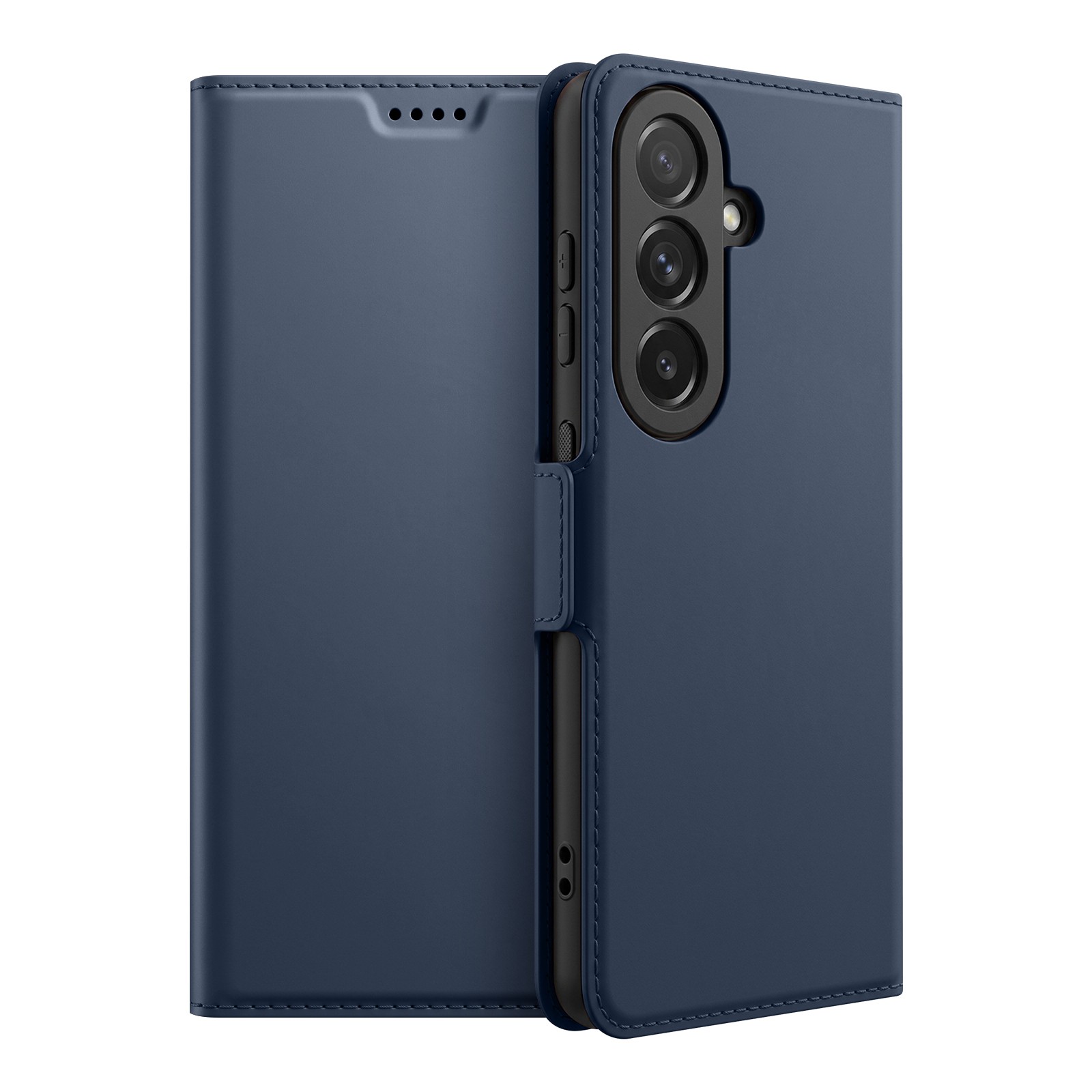 Etui Galaxy S26 Cuir Bleu Nuit Portefeuille avec Porte-Carte et Support pour Samsung S26