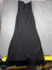 White By Vera Wang Dress Womens 6 Black Strapless Lace Gown VW360352