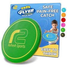 Soft Flying Disc Fun Outdoor Toy for Kids, Teens Adults Easy to Green