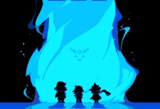DELTARUNE Blue Flame Silhouettes Poster – 19x13 Art Print