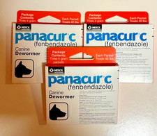 3 Pack - Panacur C 4gram Canine 40lbs Dewormer Treatment Exp:2027