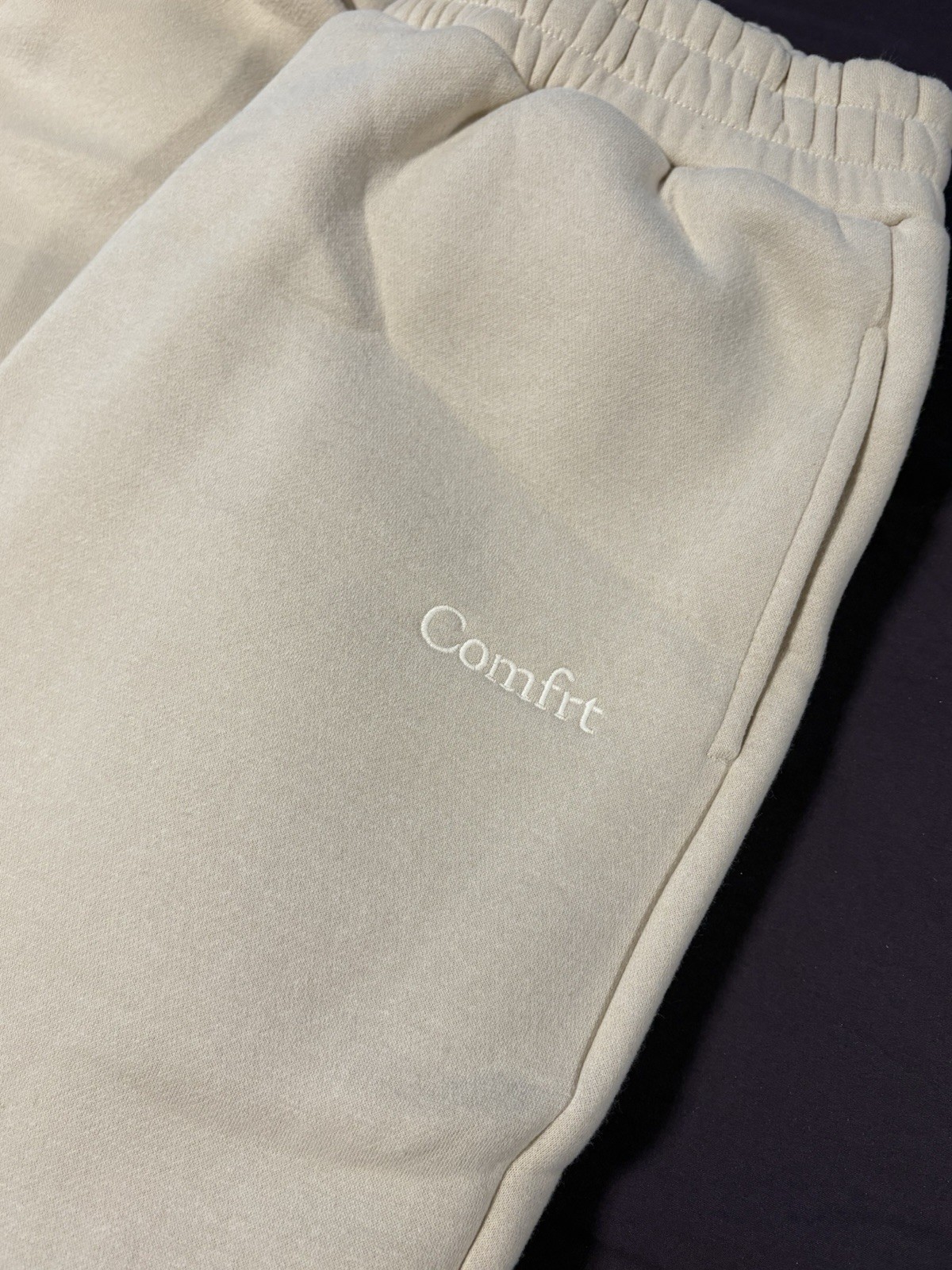 Comfrt Signature sweatpants Color- Bone Unisex Adult Size Medium