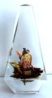 Vintage Hand Carved Painted Horned Owl Lucite/acrylic Unique Canada Paperweight — photo 4