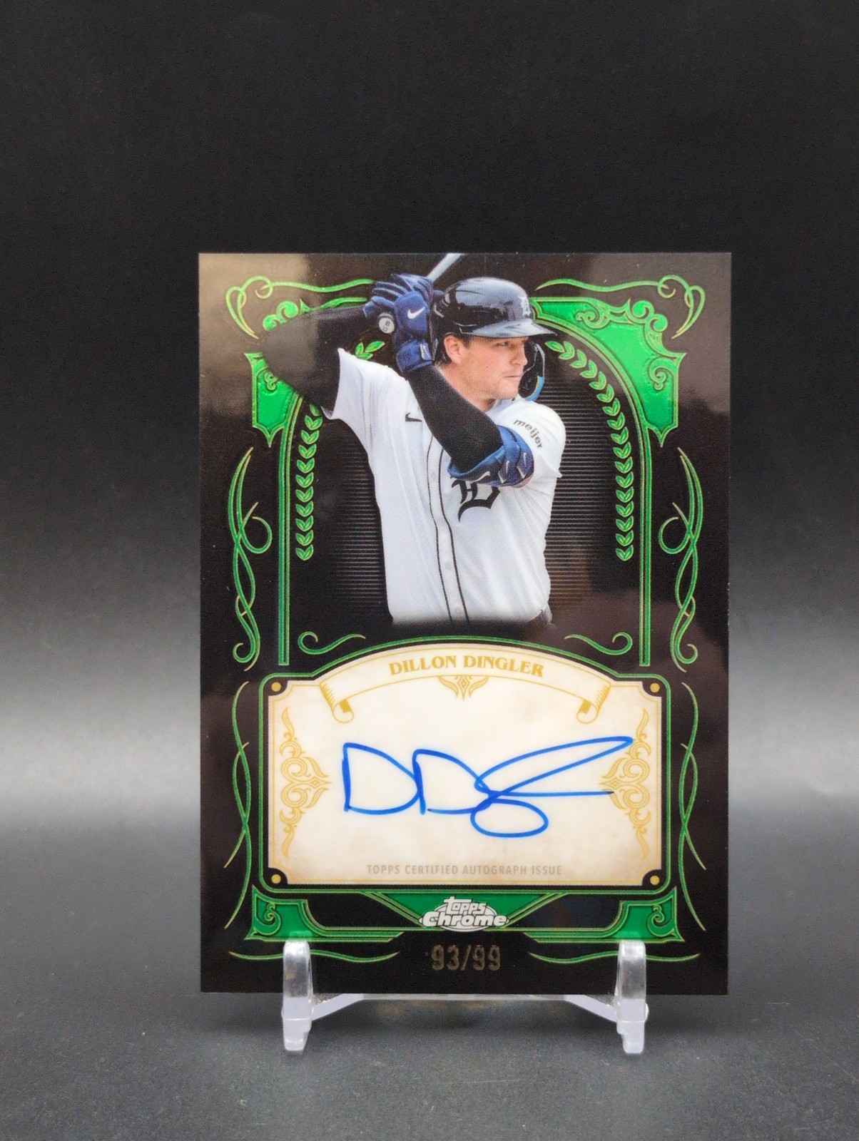 2026 Topps Chrome Dillon Dingler Ink Strokes Green Auto /99 #IS-DD
