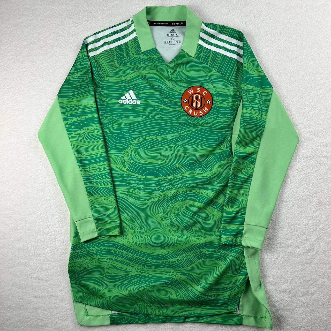 Adidas Primeblue Soccer Jersey WSC Crush Sala 15 Long Sleeve Green Men's Size S