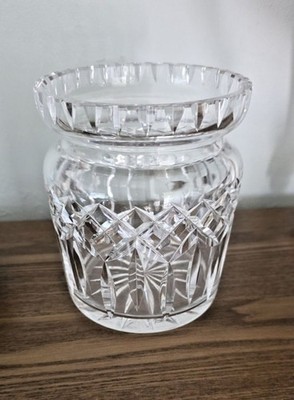Waterford Biscuit Barrel Jar Stunning X-Cuts & Fans design 6 x 5 