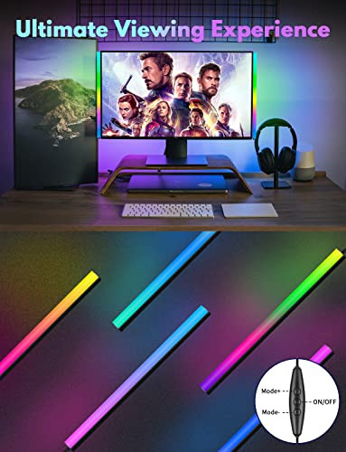 2Pcs RGB Under Monitor Light Bar, Gaming Lights for Gaming 2pcs x 12 inch - Picture 5 of 7