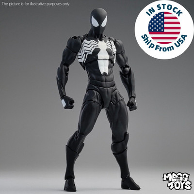 CT Toys Messtoys Symbiote Spider-Man Black Spider Action Figure Boxed (US STOCK)