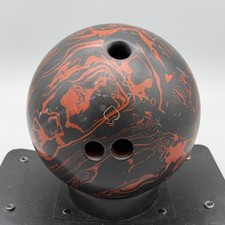 Ace #U4676 Orange & Black Swirl Bowling Ball 16lbs 1oz Drilled